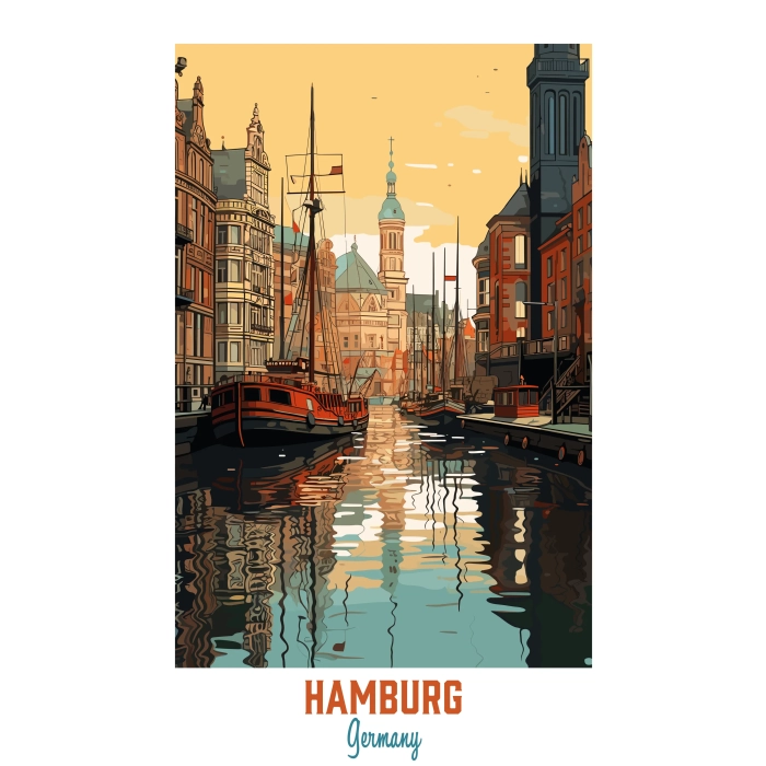 Plakat podróżniczy Hamburg