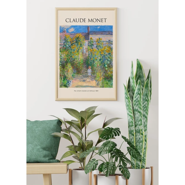 Plakat Claude Monet - The Artist Garden at Vetheuil
